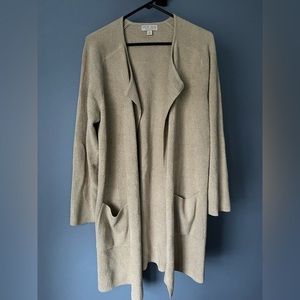 Barefoot Dreams Cozy‎ Chic Ultra Lite Open Cardigan Medium Beige